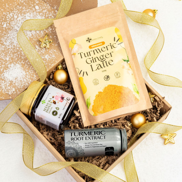 Zestaw Świąteczny „Na Odporność” – Miód Manuka 300+, Kurkuma BCM-95® i Turmeric Latte