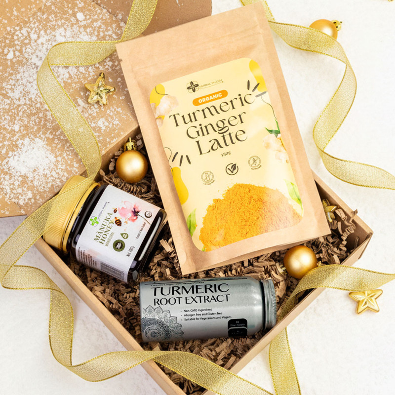 Zestaw Świąteczny „Na Odporność” – Miód Manuka 300+, Kurkuma BCM-95® i Turmeric Latte