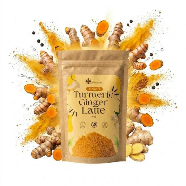 Organiczne Kurkuma i Imbir Latte | Złote Mleko BIO | Herbal Pharm