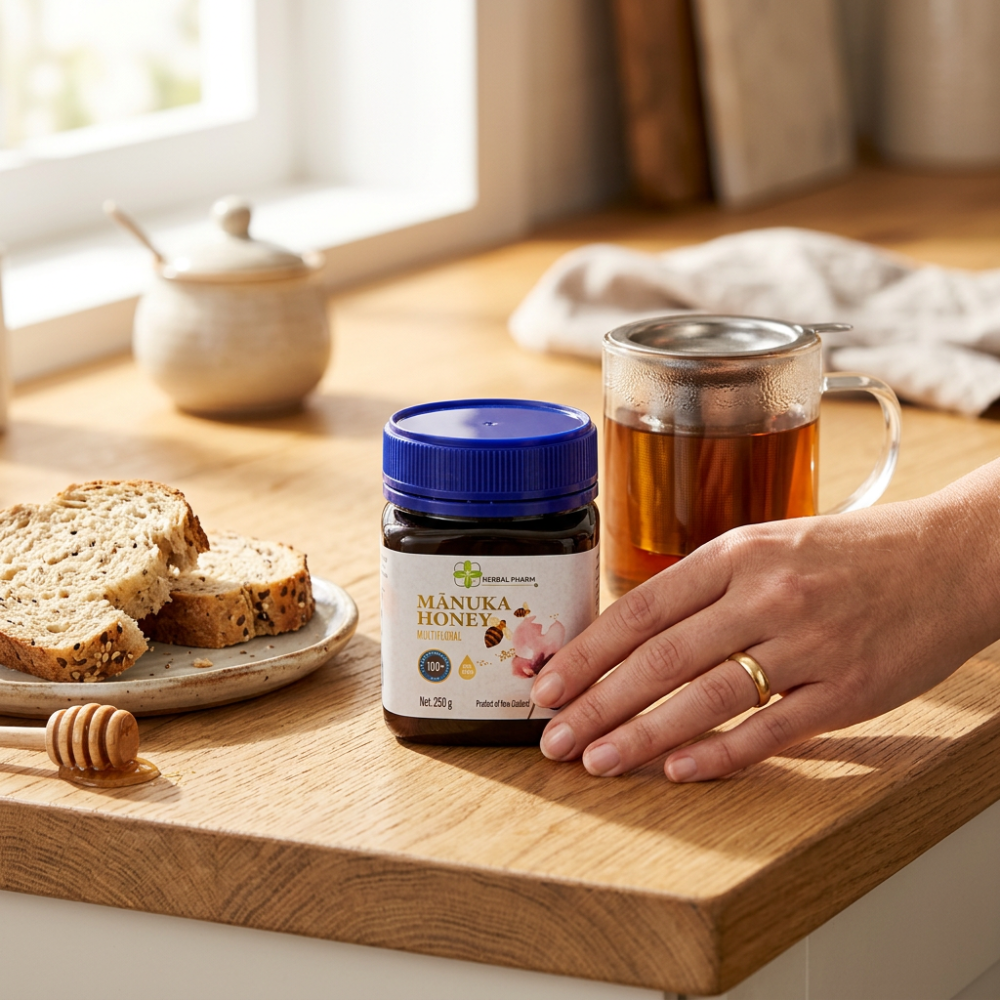 Miód Manuka 100+ MGO | Codzienna Odporność i Zdrowie | Herbal Pharm