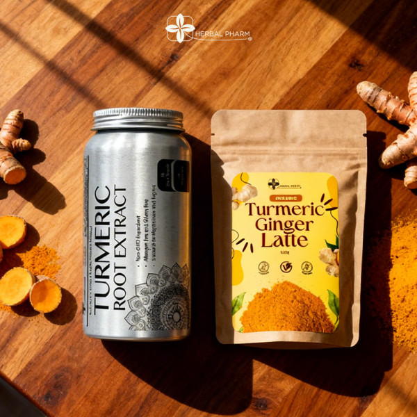 Zestaw Kurkuma Wellness (kapsułki z kurkumą i zestaw z latte z kurkumą)