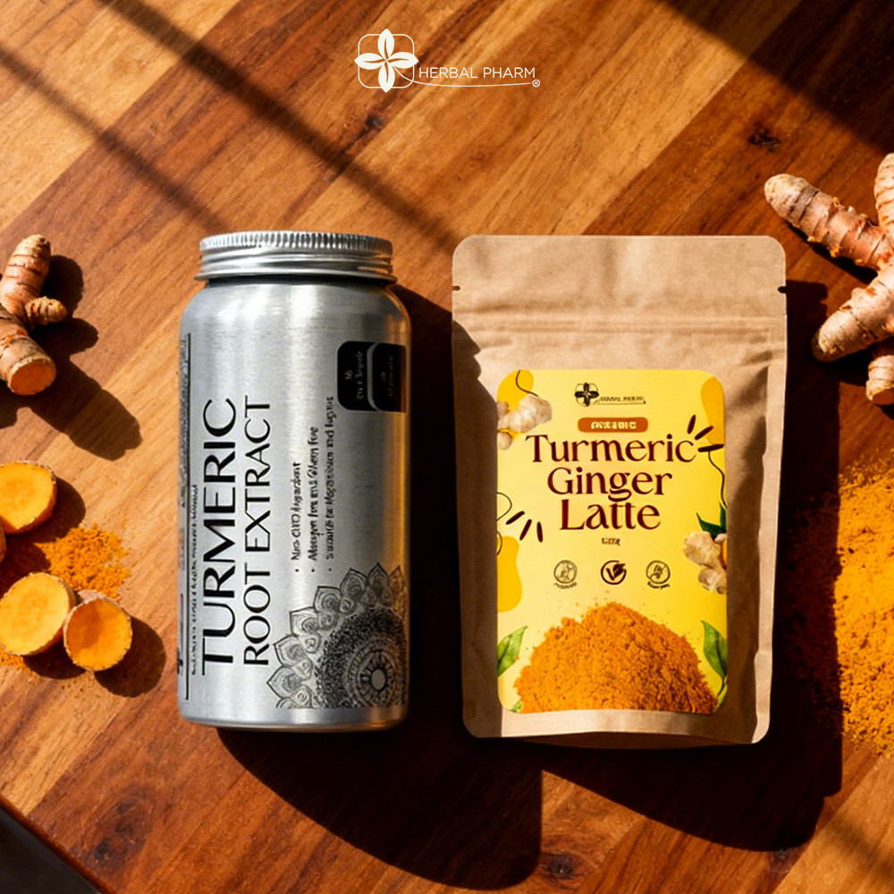 Zestaw Kurkuma Wellness (kapsułki z kurkumą i zestaw z latte z kurkumą)