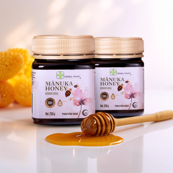 Zestaw 2x Miód Manuka 300+ MGO | Naturalne Wsparcie Odporności | Herbal Pharm