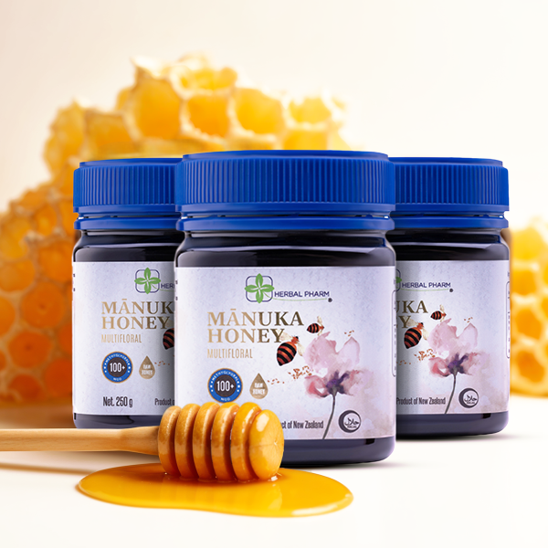 Zestaw 3x Miód Manuka 100+ MGO | Zapas na Odporność | Herbal Pharm